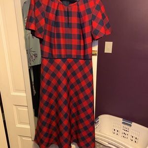 Draper James buffalo plaid dress